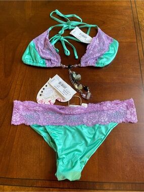 NWT beach bunny bikini give me everything L set